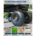 thumbnail image 5 of Garden Cart,Graden Dump Cart, 600 Lb Capacity, Yard Utility Wagon with 180° Adjustable Handle, All Terrain Tires & Quick Release System, Poly Dump Cart for Soils Plants Tools, Heavy Duty, 5 of 13