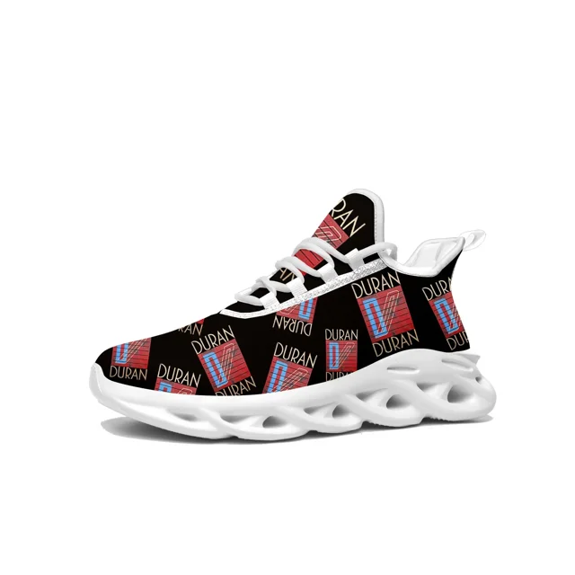 Zapatillas planas para hombre y mujer, deportivas de baile, estilo rock, para correr, con cordones, de malla, hechas a medida, color blanco