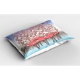 thumbnail image 2 of Ambesonne Fun Pillow Sham 2 Pack, Flamingos Maze Game Joy, 26"x20", Violet Blue Pale Blue, 2 of 3