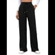 thumbnail image 1 of Pantalones Deportivos Casuales para Mujer, de Pierna , Holgados, con Cordón Ajustable, Cintura Alta, Elásticos y Bolsillos. Negro XXL, 1 of 10