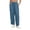 Blue, variant on Women Baggy Harem Pants Summer Drawstring Elastic Waist Side Slits Casual Loose Lightweight Lounge Pant Beach Travel Vacation Trousers with Pockets