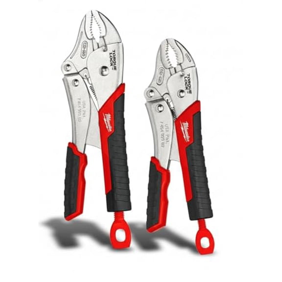 Milwaukee 48-22-3402 2 Pc. 7 Inch & 10 Inch Torque Lock Curved Jaw Locking Pliers Set