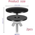 thumbnail image 2 of LAICAIW Kitchen Sink Hole Covers,2Pcs Stainless Steel Sink Tap Hole Plug Sink Faucet Hole Cover Kitchen Sink Hole Caps,Sink Faucet Hole Cover Kitchen Sink Tap Hole Plate Stopper Cover,Black Faucet Ho, 2 of 7