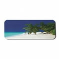 thumbnail image 1 of Ocean Computer Mouse Pad, Tropical Untouched Island Getaway Nature Coast Colorful View Picture, Rectangle Non-Slip Rubber Mousepad Large, 31" x 12" Gaming Size, Navy Blue White, by Ambesonne, 1 of 2
