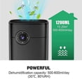thumbnail image 5 of Deshumidificador de aire portátil de 1200 ml, 2 en 1, elimina la humedad, purificador de aniones, purificador de aire eléctrico, limpiador de aire silencioso para la cocina del hogar, color negro, 5 of 5