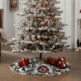 thumbnail image 6 of Bingfone Christmas Tree Skirt Mat Christmas Decoration Interior 30"-Skulls Roses, 6 of 8