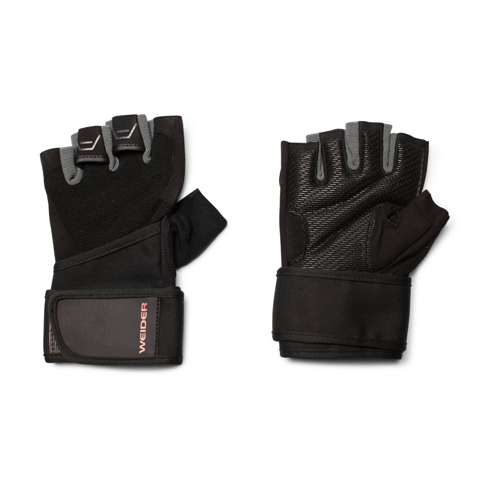 Weider Pro Series Wrist Wrap Gloves with Enhanced Wrist Support, l/xl ...