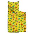 thumbnail image 2 of Dinosaur and Palm Yellow Pattern Teens Toddler Nap Mat with Pillow, Sleeping Mat Bag for Preschool Daycare 50"x20", 2 of 6