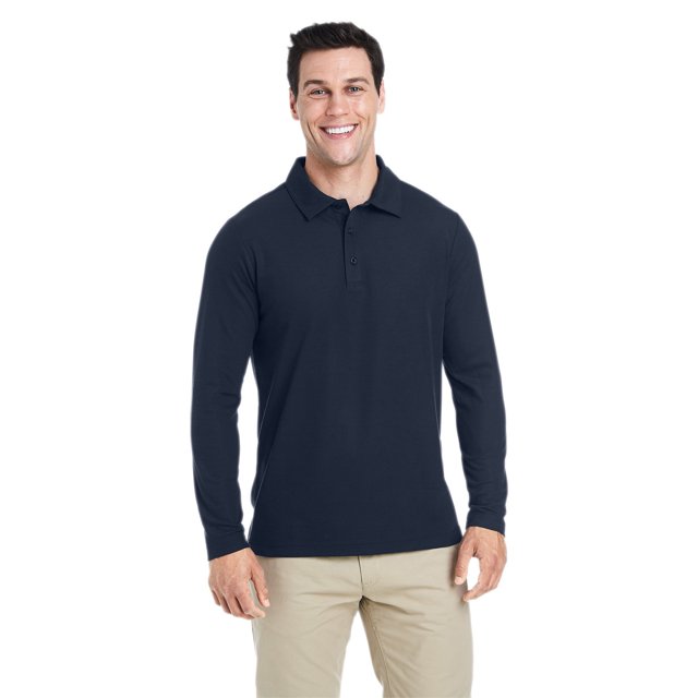 Core 365 CE112L Polo Piqué à Manches Longues pour Hommes Fusion ChromaSoft
