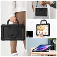 thumbnail image 6 of Case for Lenovo Tab M10 Plus 3rd Gen 10.6 inch 2022, 360 Rotating Stand Handle Pencil Holder Shoulder Strap Heavy Duty Shockproof Cover, Black, 6 of 7
