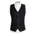 thumbnail image 5 of ETHAN Boys Suit 4 Piece Slim Fit Suit for Wedding Formal Wear Ring Bearer Outfit Jacket and Pants Black Size 4, 5 of 7