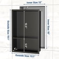thumbnail image 3 of Stainless Steel Shower Niche 18" X 12", No Tile Needed Wall Niche Double Shelves, Recessed Shower Shelf for Bathroom Storage, Matte White, 3 of 8