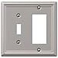 thumbnail image 3 of Amerelle Plaque Murale 149TRBN Chelsea 1 Toggle & 1 Rocker-GFCI Nickel Brossé, 3 of 3