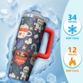 thumbnail image 4 of 30 Oz Elk Tumbler With Handle, Christmas Holiday Coffee Travel Cup, Winter Season Decor, 4 of 5