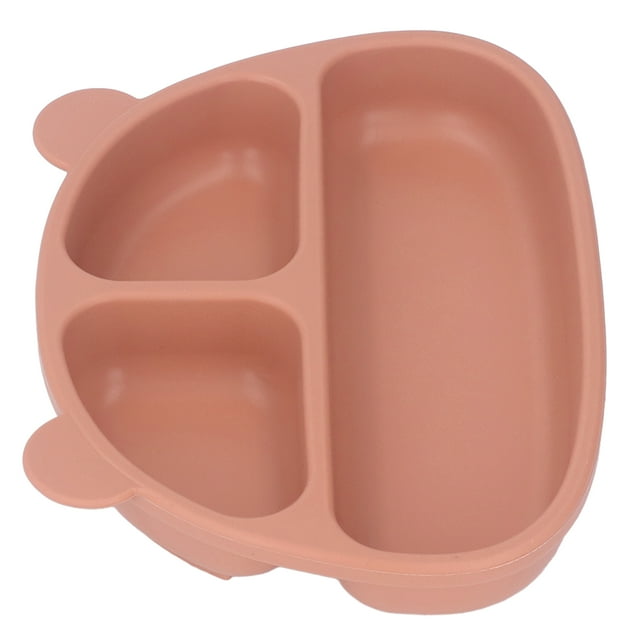 Suction Plate For Baby And Toddler, Silicone Safe Soft Divided Plates Stay Put Self Feeding Training Baby Plates With Microwave & Dishwasher Safe, Unbreakable For Kids
