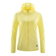 thumbnail image 2 of Fanxing Women's Sun Protection Hoodie UPF 50+ Long Sleeve Hiking Fishing Hooded Shirt, UV Rash Guard for Women Yellow,XL, 2 of 8
