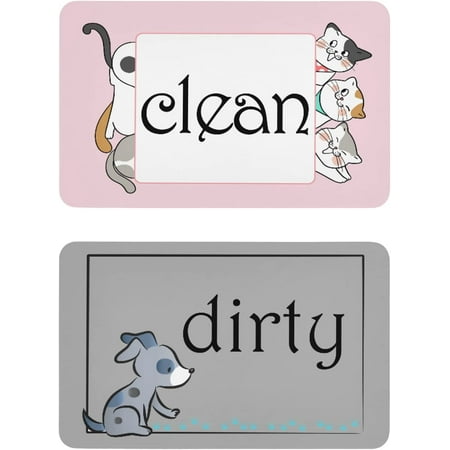 ZC5HAO Cute Cat Dog Dishwasher Magnet Clean Dirty Sign Indicator ...