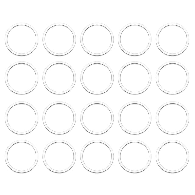 Unique Bargains 50 Pack 10mm Brass Hollow Circle Bezel Round Linking Rings(Bright Silver)