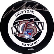 Mark Messier New York Rangers Autographed 75th Aniv. Puck