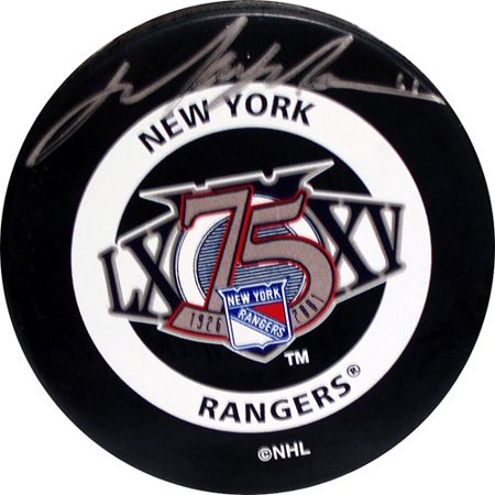 Mark Messier New York Rangers Autographed 75th Aniv. Puck