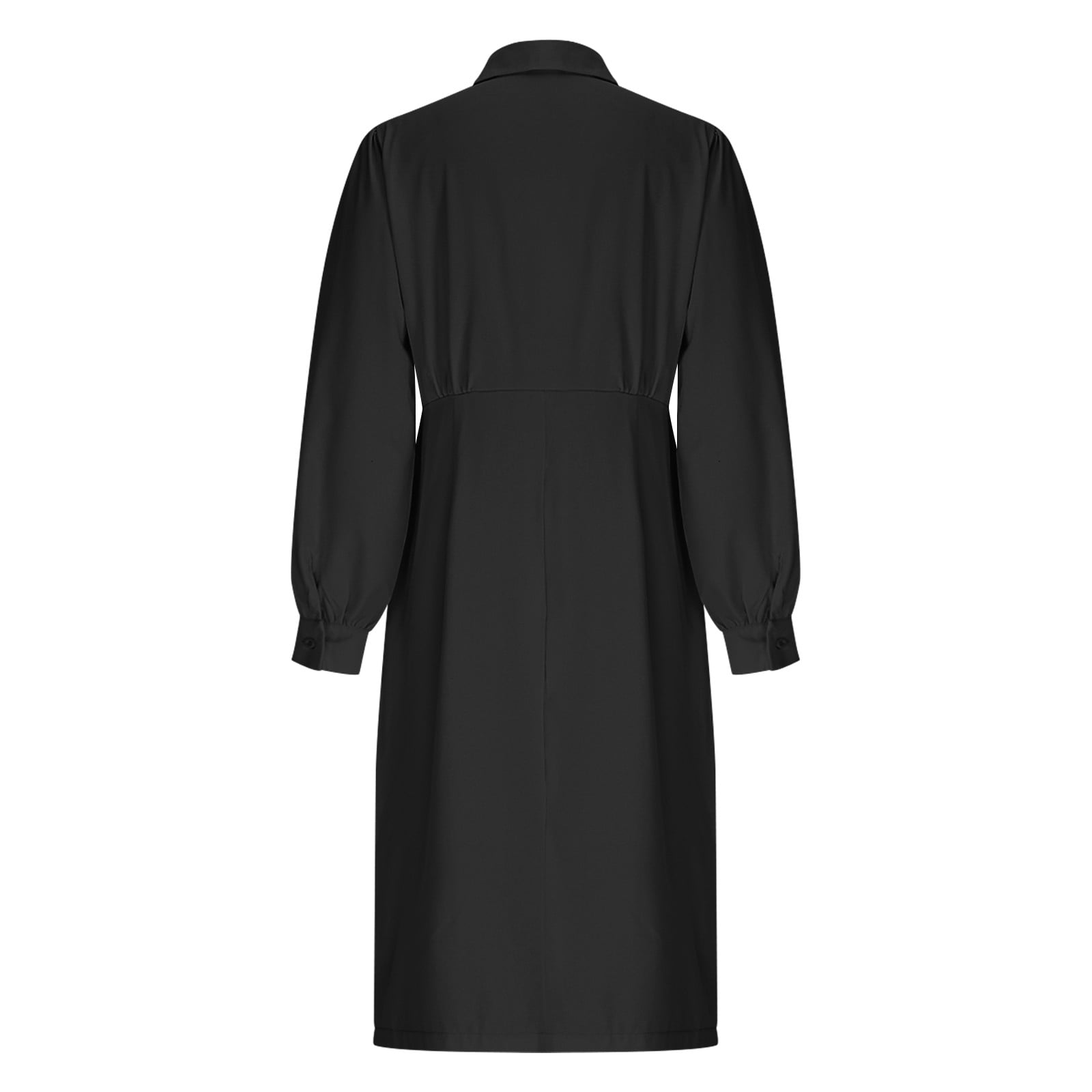 Oplxuo Elegant Knee Lenght Pencil Dress for Women Wrap V Neck Long Sleeve Wear to Work Business Sheath Church Dresses
