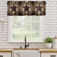 thumbnail image 5 of Western Star Retro Kitchen Valances for Windows, Small Valance Curtains Rod Pocket Window Treatments Vintage Brown Wood Barn Window Valances for Living Room Bathroom Bedroom 54"x18", 5 of 9