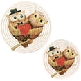 thumbnail image 7 of SKYSONIC Cute Owls Heart Pot Holders Trivets, 2 Pcs Heat Resistant Trivets,St Valentine’s Day Cotton Thread Weave Mats for Hot Pads Pans Pot Bowl Teapot for Kitchen Decor, 7 of 7