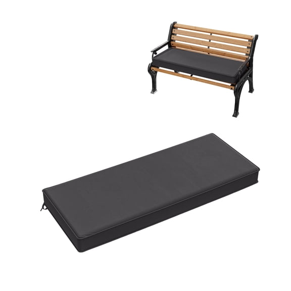 Snubbull Outdoor Bench Cushion 45 X 18 X 3.5 Inch Waterproof Patio Furniture Cushions, Non-Slip Bench Pad Cushion for Backyard Garden Swing Porch Sofa, Gray