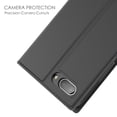 thumbnail image 3 of Roofei BlackBerry KEY2 LE Wallet PU + TPU Leather Flip Cover with Blocking Card Slot, Stand, Auto Wake/Sleep Shockproof Shell Compatible with BlackBerry KEY2 LE -Black, 3 of 8