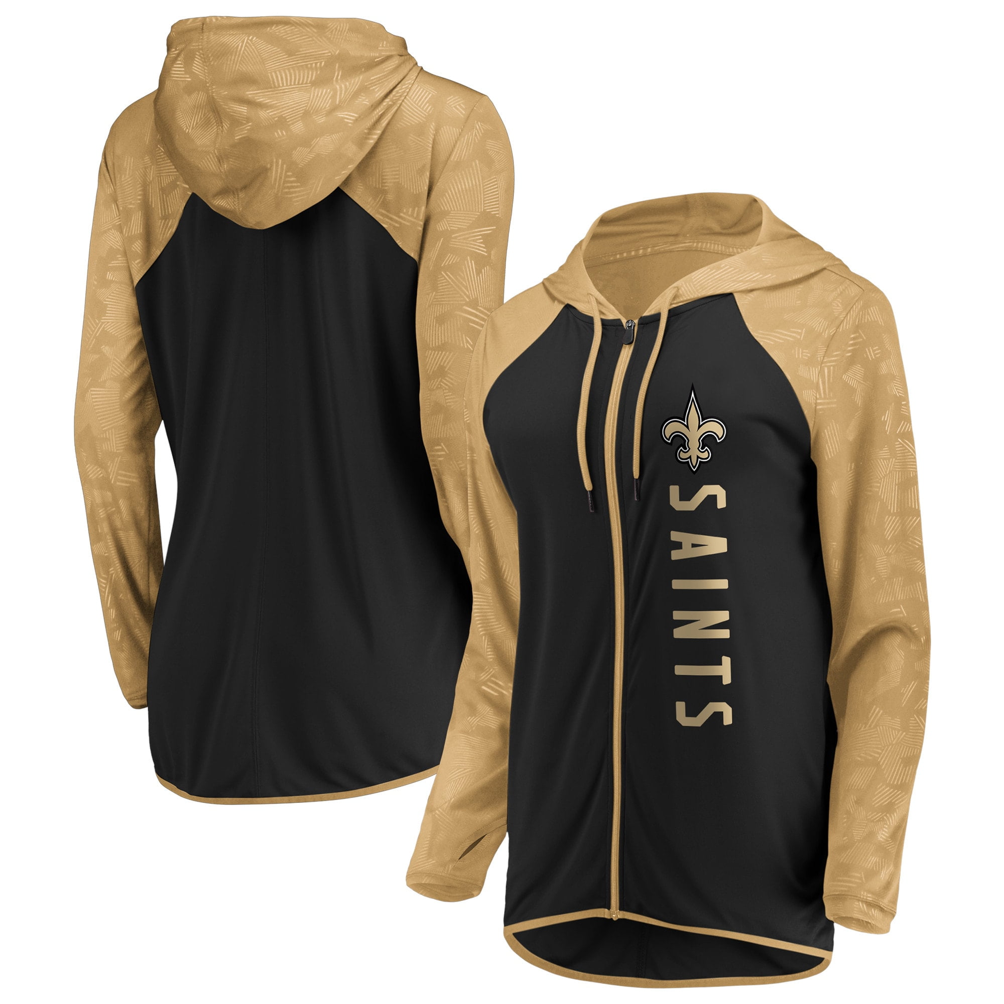 New Orleans Saints Fanatics Branded Women's Forever Fan Raglan Full-Zip Hoodie - Black - Walmart 