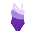 thumbnail image 2 of One Piece Swimsuit For Girls Sleeveless One Shoulder Bathing Suit Tummy Control Color Block Swimsuit Sets Summer Beach Tropical Swimwear, 2 of 6