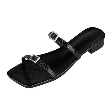 

Ketyyh-chn99 Sandals Women Comfortable Dressy Slip on Shoes Slippers Womens Sandals Wedge Open Toe Ankle Strap Wedge Sandal Dressy Sandals Comfortable Summer Black 7