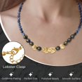 thumbnail image 3 of Sodalite Beads Carved Goldtone Beaded Feng Shui  Necklace for Women Size 18" Ct 141.86 Birthday Christmas Gifts for Women, 3 of 8