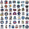thumbnail image 2 of Paquete de 50 pegatinas espaciales JAMW impermeables para niños (astronauta, OVNI), 2 of 5