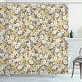thumbnail image 1 of Botanical Shower Curtain, Warm Colored Flower Foliage Botanical Bouquets Flourishing Nature Illustration, Fabric Bathroom Set with Hooks, 69W X 75L Inches Long, Multicolor, by Ambesonne, 1 of 3