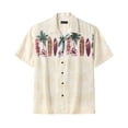 thumbnail image 4 of Camisas de verano para hombre con estampado 3D de flores trituradas, ropa de calle hawaiana de gran tamaño para playa, camisetas con solapa y botón, 4 of 5