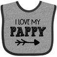thumbnail image 3 of Inktastic I Love My Pappy with Arrow Boys or Girls Baby Bib, 3 of 4
