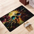 thumbnail image 3 of Psychedelic Colorful Skull Rugs Doormat, Non-Slip Machine Washable Carpets Floor Door Mat , 36" x 24", 3 of 6
