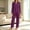 Wine, variant on Ayolanni Pajamas Set for Women Long Sleeve Solid Soft Tops and Pants Sleepwear 2 Piece Button Up Beige Lounge Sets with Pockets L