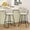 Ivory U-Footrest, variant on Andeworld 26'' Bar Stools with Woven Back set of 2, Modern Velvet Barstools with Upholstered Seating, Counter Height Barstool in U-Footrest, Ivory