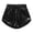 Black, variant on KAUOD Kids Girls Metallic Shorts Sparkly Athletic Dance Outfits Shinny Wide Leg Dolphin Shorts Cute Bow Hot Short Pants