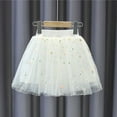 thumbnail image 2 of Cathalem Girls Skirts Toddler Girls Layered Tutu Skirt Sparkling Sequin Tulle Dance Skirts (White,4-5 Years), 2 of 4
