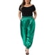 thumbnail image 2 of Pantalones Jogger de Talla Grande para Mujeres Agnes Orinda Metálicos Brillantes de Cintura Alta Elásticos Holográficos 4X Verde, 2 of 6