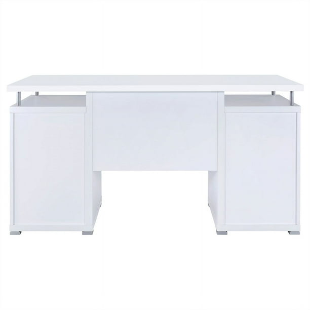 Coaster Tracy 2 Drawer Contemporary Wood Computer Desk White
