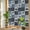 Blue, variant on Blue Cabin Check Privacy Window Film, Decorative Stained Glass Window Film, Rustic Bear Elk Farmhouse Buffalo Plaid Resuable Rainbow Static Cling for Home Bathroom Living Room Glass Door 17.7"x39.3"