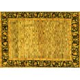 thumbnail image 1 of Ahgly Company Indoor Rectangle Oriental Yellow Modern Area Rugs, 2' x 3', 1 of 4