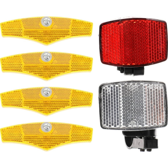HONITANO Bike Front And Rear Reflectors Plastic 6 Pieces 12.00X4.00X2.50in