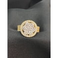 thumbnail image 2 of Pave 1.80 Carats Round Brilliant Cut Halo Diamonds Anniversary Ring In Fine 14K Yellow Gold, 2 of 13