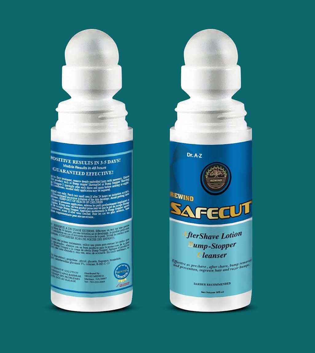 Safecut Roll On Skin Care Solution For Unsightly Razor Bumps, Ingrown