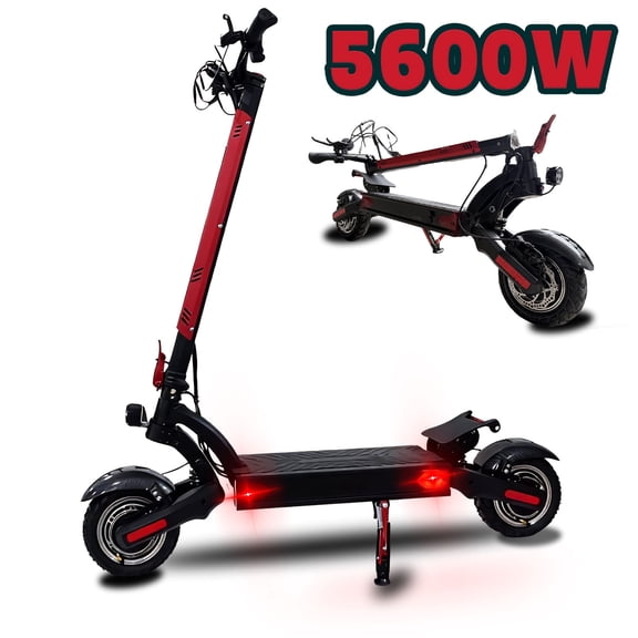 Dual Motor Electric Scooter Adults 5600W Motor Foldable E-Scooter 10inch Off-Road Tire
